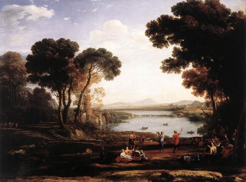 Claude Lorrain Landscape with Dancing Figures (The Mill) vg China oil painting art